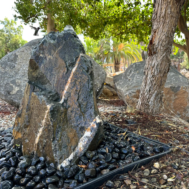 Barkwood Natural Boulder Fountain for sale at landscape rock yard